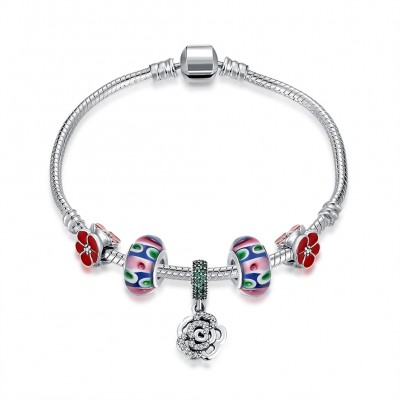 Colorful Flowers Murano Glass