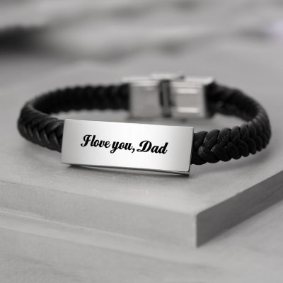 Mens Personalized Engraved Name Bracelet