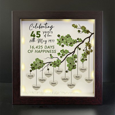 Personalised Family Tree Name Red Oak Frame Home Decor Celebrating Day Anniversary