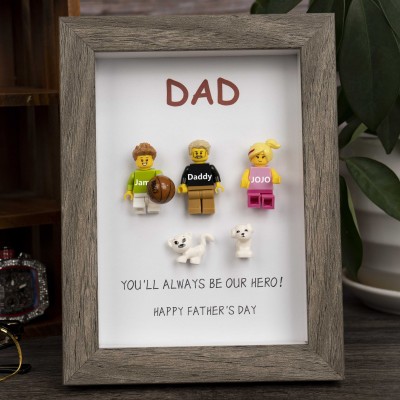 Personalised Tiny Name Figure With Frame For Father's Day Gift Ideas