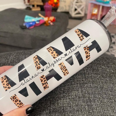 Personalised Mama Tumbler With Kids Name For Mother's Day Gift Ideas