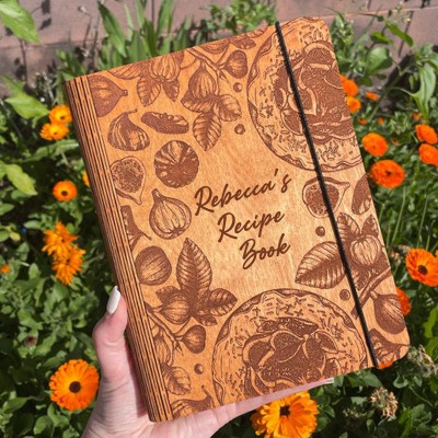 Custom Family Wooden Blank Binder Recipe Book For Mom Grandma Christmas Anniversary Gift Ideas