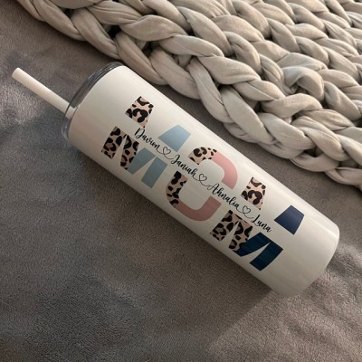 Personalised Mum Tumbler With Kids Name For Mother's Day Gift Ideas