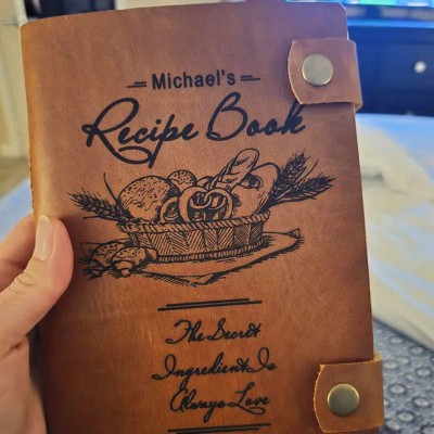 Personalised Family Heirloom Leather Recipe Cook Book For Mom Grandma Christmas Anniversary Gift Ideas