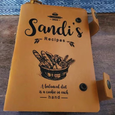 Personalised Family Heirloom Leather Recipe Cook Book For Mom Grandma Christmas Anniversary Gift Ideas