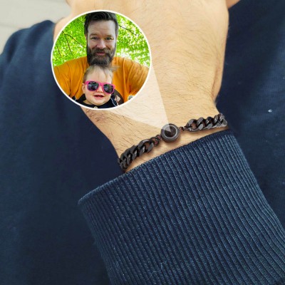 Personalised Photo Projection Bracelet Gift Ideas For Dad Father's Day