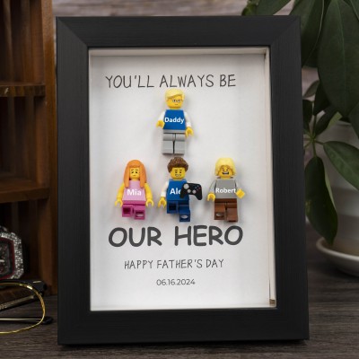 Personalised Tiny Name Figure With Frame For Father's Day Gift Ideas