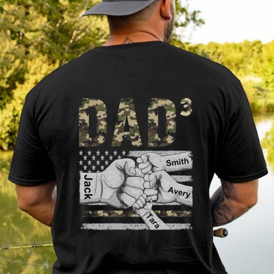 Personalised Fist Bump Shirt With Kids Name For Father's Day Gift Ideas