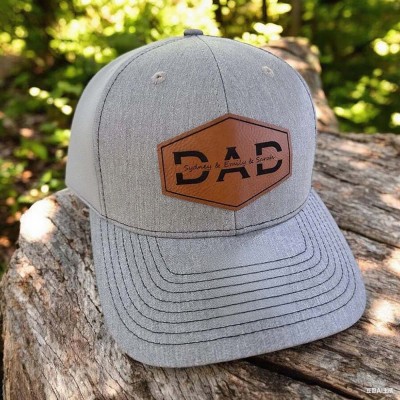 Personalised Dad Patch Hat with Custom Kids Names For Gift Ideas
