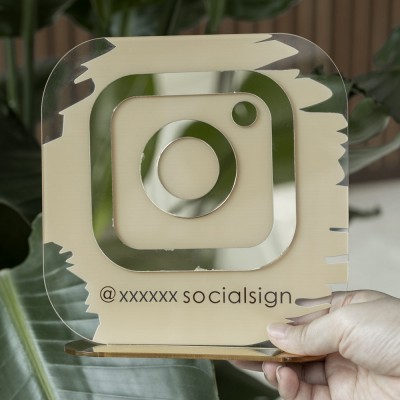 Personalized Instagram Social Media Sign | Salon Sign | Beauty Sign