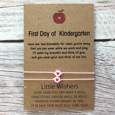 First Day of Kindergarten Back to School Mummy and Me Bracelets