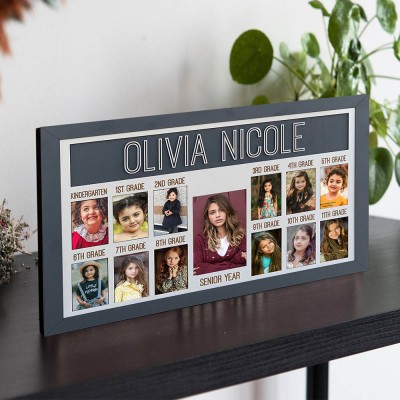 Personalized 3D Pre-K-12 School Years Photo Frame Display Back to School Gifts