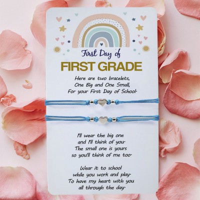 First Day of 1st Grade Back to School Bracelets Mummy and Me Gifts