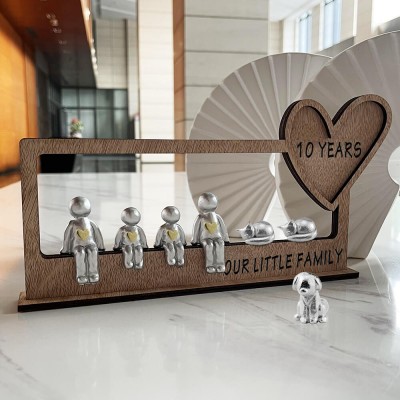 10 Years Our Little Family Personalised Sculpture Figurines 10th Anniversary Gift Ideas