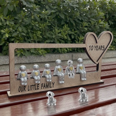 10 Years Our Little Family Personalised Sculpture Figurines 10th Anniversary Gift Ideas
