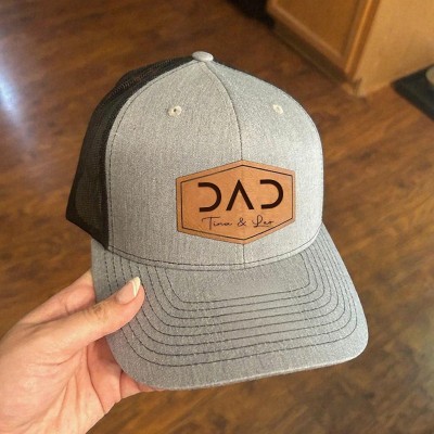 Personalised Dad Patch Hat with Custom Kids Names For Gift Ideas