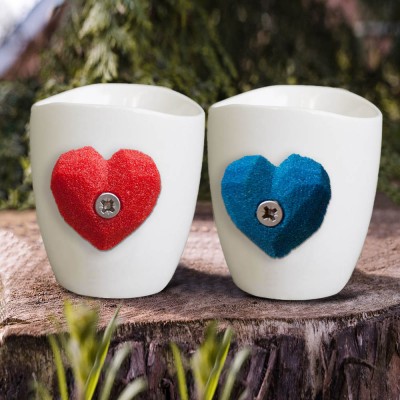 Heart Rock Climbing Camping Mug For Her Him