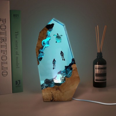 Resin Wood Lamp Couple Christmas Gift Ideas