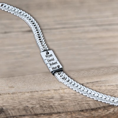 Personalised Men's Bracelet With Custom Beads Gift For Dad Father's Day Gifts
