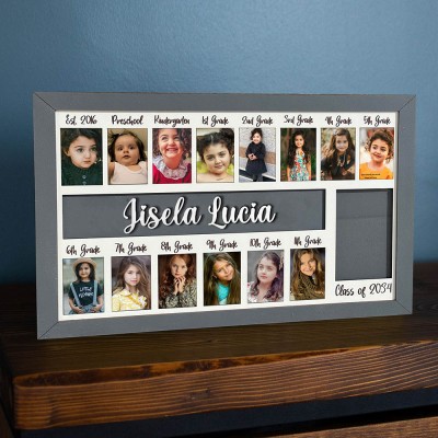 Personalised 3D Pre-K-12 School Years Photo Frame Display Back to School Gifts
