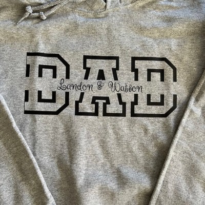 Custom Dad Sweatshirt Hoodie with Kids Names For Father's Day Gift Ideas
