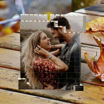 Personalised Photo Block Puzzle Building Brick Anniversary Birthday Valentine's Day Gift Ideas
