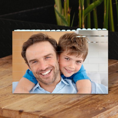 Personalised Photo Block Puzzle Building Brick Family Keepsake Gift Ideas For Father's Day