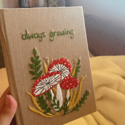Custom Journal Embroidered Floral Notebook Keepsake Gift