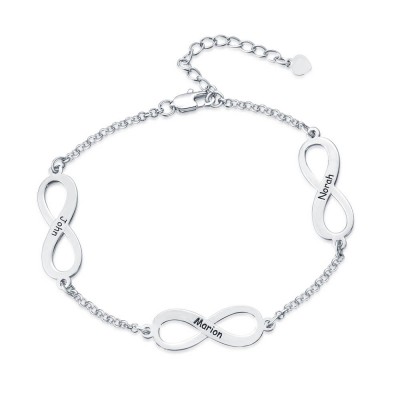 Personalised Infinity Charm Bracelet