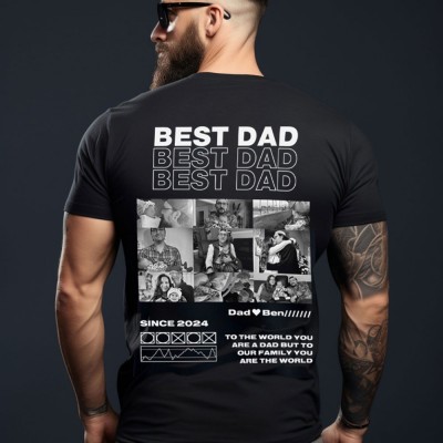 Personalised BEST DAD T-shirt Sweatshirt Hoodie With Photos For Dad Father's Day