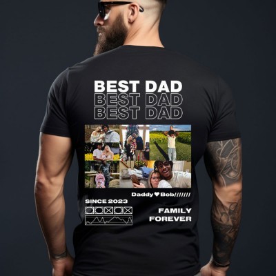 Personalised BEST DAD T-shirt Sweatshirt Hoodie With Photos For Dad Father's Day Gift