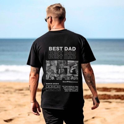 Personalised BEST DAD T-shirt Sweatshirt Hoodie With Photos For Dad Father's Day