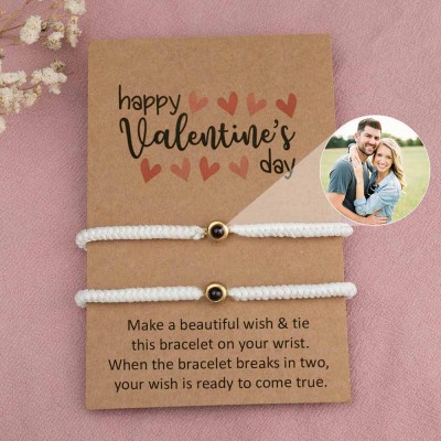 Personalised Photo Projection Bracelet For Couple Wife Christmas Valentine's Day Gift