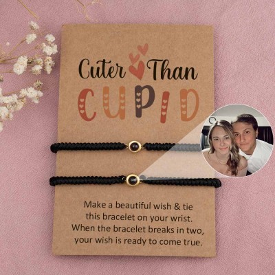 Personalised Photo Projection Bracelet For Couple Wife Christmas Valentine's Day Gift