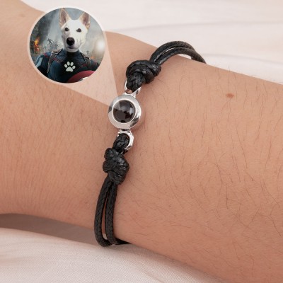 Personalised Memorial Photo Projection Bracelet For Pet Lovers
