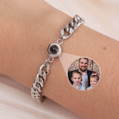 Personalised Photo Projection Bracelet From Girls Father's Day Gift Ideas