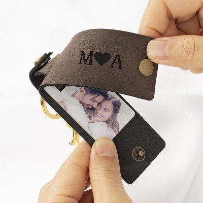 Personalized Photo Keychain For Couples Valentine's Day