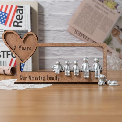 7 Years Our Amazing Family Personalised Sculpture Figurines Christmas Gift