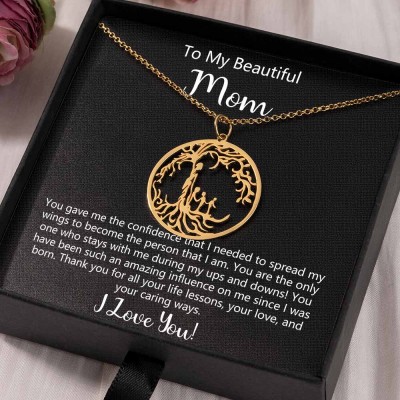 To My Mum Personalised Family Tree Necklace For Mother and Children Gift Ideas