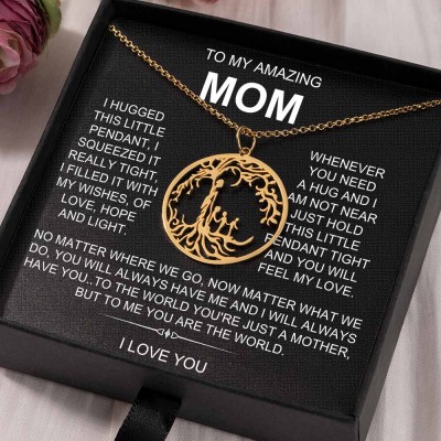 To My Mum Personalised Family Tree Necklace For Mother and Children Gift Ideas