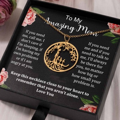 To My Mum Personalised Family Tree Necklace For Mother and Children Gift Ideas