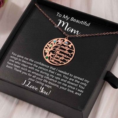 To My Mum Personalised Family Tree Necklaces