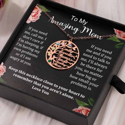 To My Mum Personalised Family Tree Necklaces