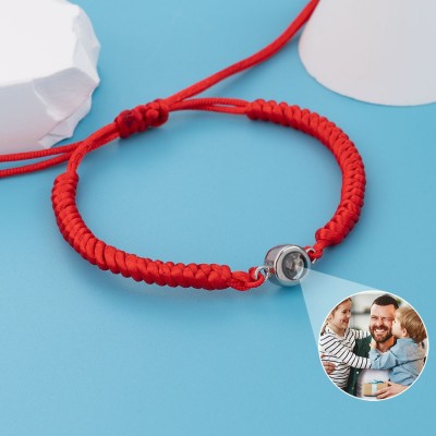 Personalised Photo Projection Charm Bracelet For Father's Day