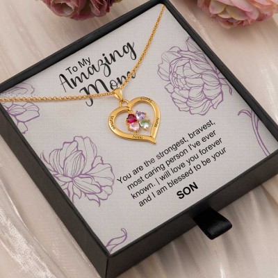 To My Amazing Mum Necklace Gift From Son Gift Ideas For Mother's Day Birthday
