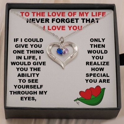 Personalised To The Love Of My Life Necklace Gift Ideas For Anniversary Birthday Valentine's Day