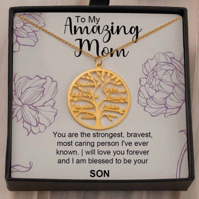 Personalised To My Amazing Mum Necklace From Daughter Son Gift Ideas For Mother's Day