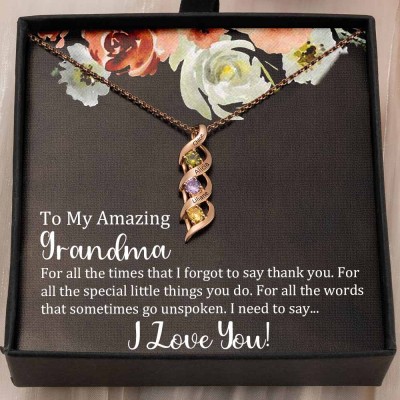 Personalised To My Grandma Necklace From Grandchildren Gift Ideas For Grandma Mother's Day