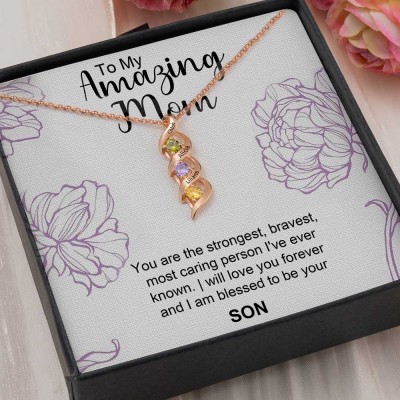 Personalised To My Amazing Mum Necklace From Son Gift Ideas For Mother's Day