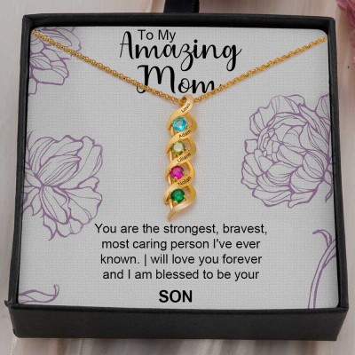 Personalised To My Amazing Mum Necklace From Son Gift Ideas For Mother's Day